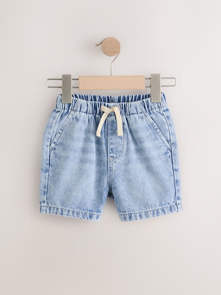 Bleu clair - Short à tirer Denim (3mths-7yrs) - Image 4 of 7