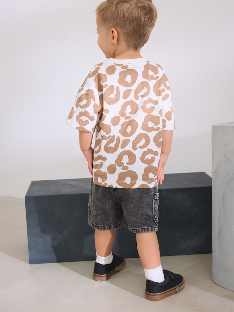Grey Denim Cargo Shorts (3mths-7yrs) - Image 3 of 9