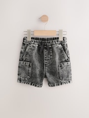 Grey Denim Cargo Shorts (3mths-7yrs) - Image 5 of 9