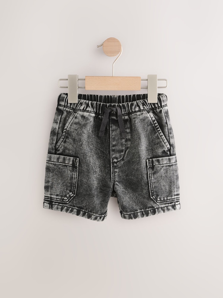 Grey Denim Cargo Shorts (3mths-7yrs) - Image 5 of 9