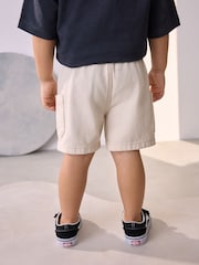 Ecru Denim Cargo Shorts (3mths-7yrs) - Image 3 of 8
