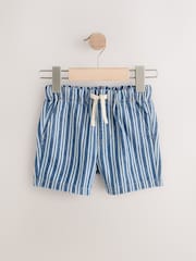 Mid Blue Stripe Denim Pull On Shorts (3mths-7yrs) - Image 5 of 8