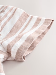 Stone Stripe Linen Short Sleeve Shirt - Image 3 of 3