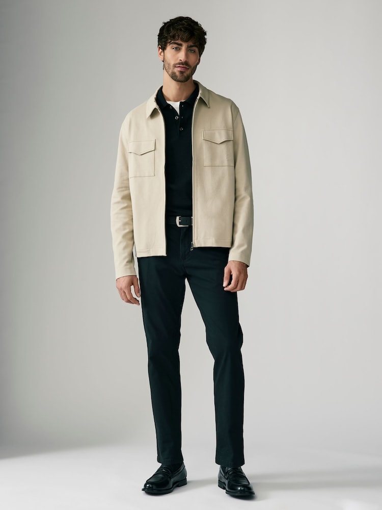 Neutral Jersey Shacket - Image 2 of 10