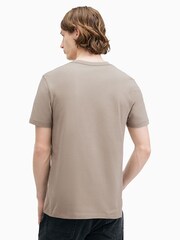 رمادي كروم - AllSaints Brace Dark Grey Short Sleeve 100% Cotton T-Shirt - صورة 4 من 5