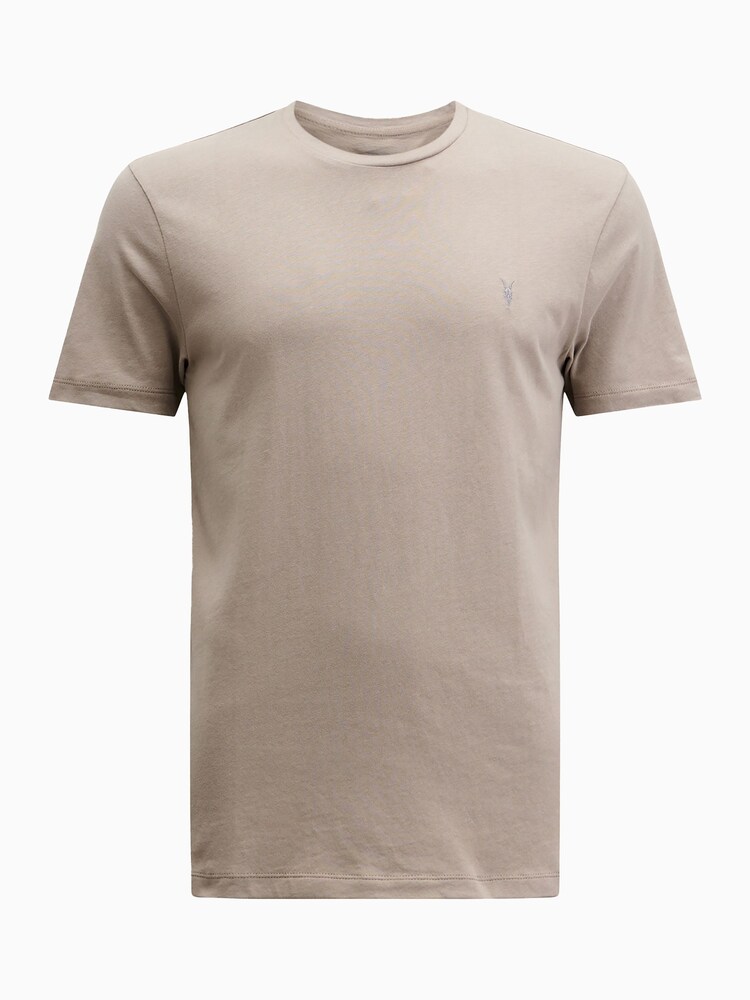 رمادي كروم - AllSaints Brace Dark Grey Short Sleeve 100% Cotton T-Shirt - صورة 5 من 5