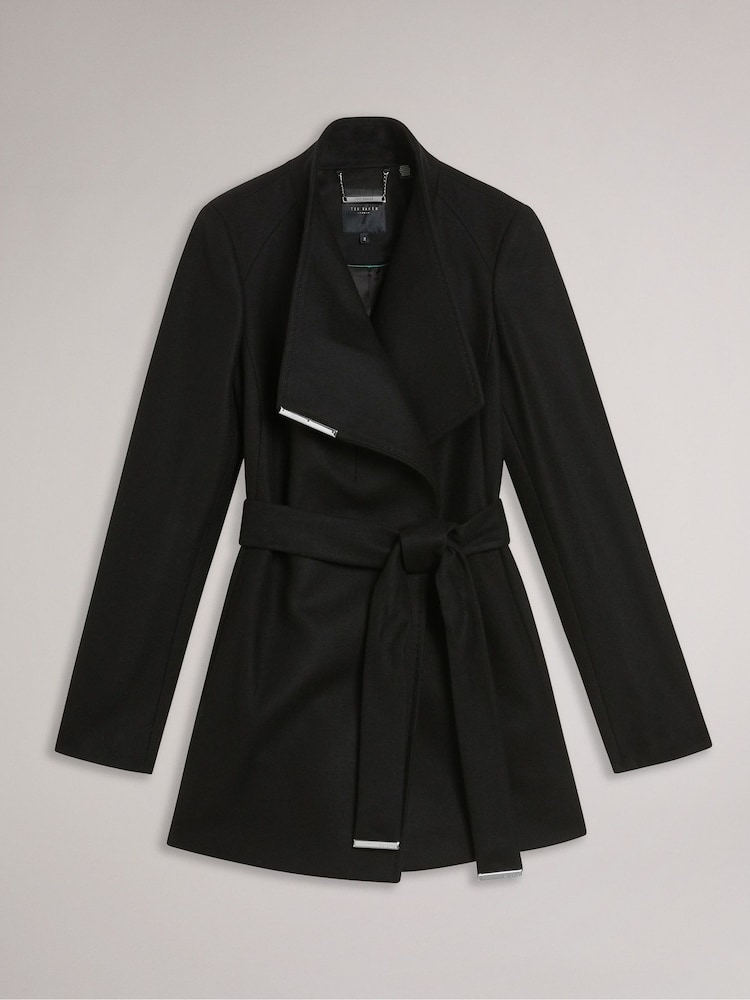 Ted Baker Rosess Manteau court ceinturé en laine - Image 5 of 8