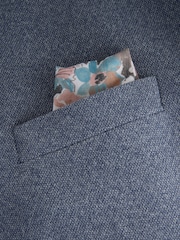 Blue Slim Fit Soft Touch Textured Jersey Blazer - Image 11 of 11