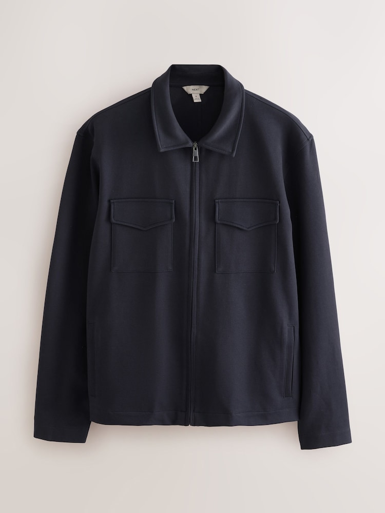 Black/Navy Cotton Blend Jersey Shackets 2 Pack - Image 11 of 13