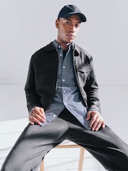 Black/Navy Cotton Blend Jersey Shackets 2 Pack - Image 2 of 13