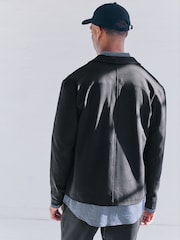Black/Navy Cotton Blend Jersey Shackets 2 Pack - Image 5 of 13