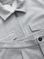 Light Grey Co-ord Jersey Shacket & Trousers 2 Pack Set - Image 10 of 13