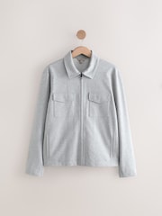 Light Grey Co-ord Jersey Shacket & Trousers 2 Pack Set - Image 7 of 13