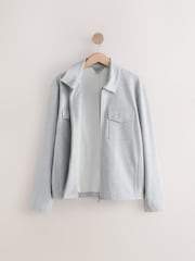 Light Grey Co-ord Jersey Shacket & Trousers 2 Pack Set - Image 8 of 13