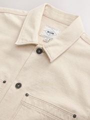 Ecru 100% Cotton Twin Pocket Denim Shacket - Image 10 of 12