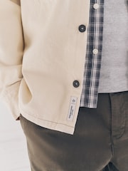 Ecru 100% Cotton Twin Pocket Denim Shacket - Image 8 of 12