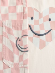 Cuadros rosas - Conjunto de camiseta de manga larga y pantalones de algodón 100 % (3 meses-7 años) - Imagen 5 de 5