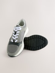 siva/črna - Smart Casual Lace Up Trainers - Slika 3 iz 5