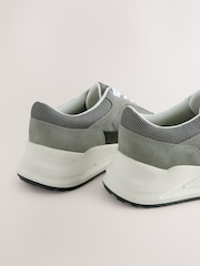 siva/črna - Smart Casual Lace Up Trainers - Slika 4 iz 5