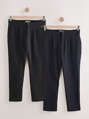 Black/Navy - Regular Fit Jersey Joggers 2 Pack - Image 1 of 13