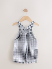 Navy/White Gingham Linen Blend Dungarees (3mths-7yrs) - Image 5 of 5