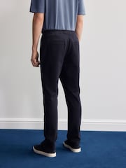Navy Blue Cotton Blend Smart Jersey Joggers - Image 2 of 9