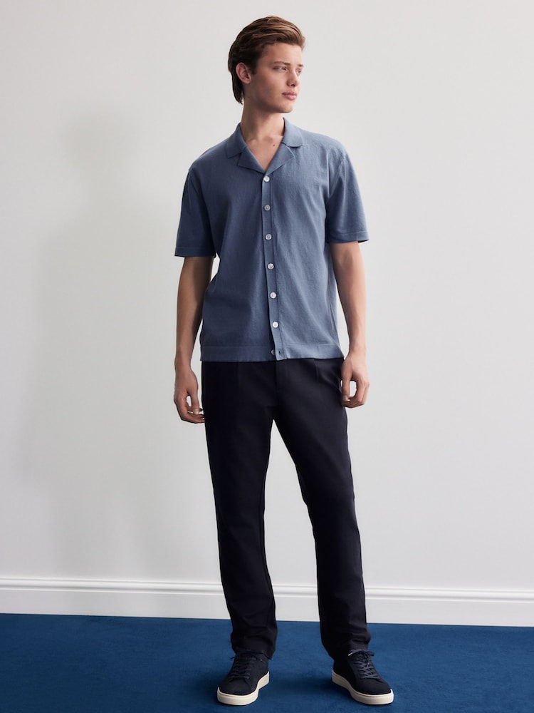 Bleu marine - Cotton Blend Smart Jersey Joggers - Image 3 of 9