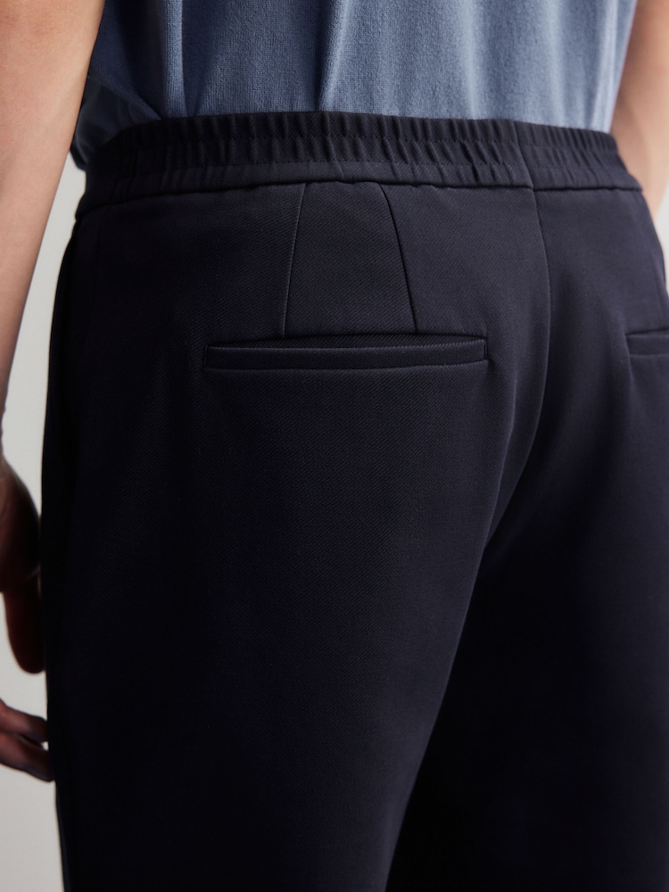 Bleu marine - Cotton Blend Smart Jersey Joggers - Image 5 of 9