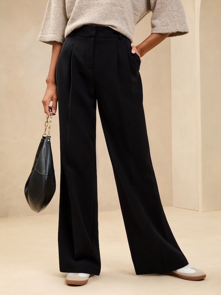 Lipsy Black Premium Wide Leg Trousers - Image 2 of 4