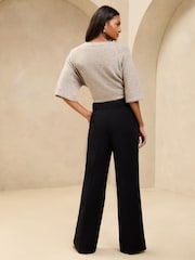 Lipsy Black Premium Wide Leg Trousers - Image 4 of 4
