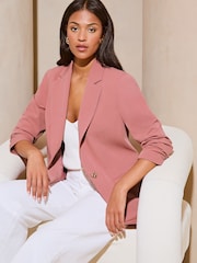Lipsy Pink Relaxed Blazer - Image 1 of 5