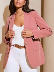 Lipsy Pink Relaxed Blazer - Image 4 of 5