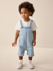 Light Blue Denim Slouch Dungarees (3mths-7yrs) - Image 1 of 7
