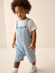 Light Blue Denim Slouch Dungarees (3mths-7yrs) - Image 2 of 7