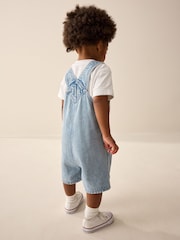 Light Blue Denim Slouch Dungarees (3mths-7yrs) - Image 3 of 7
