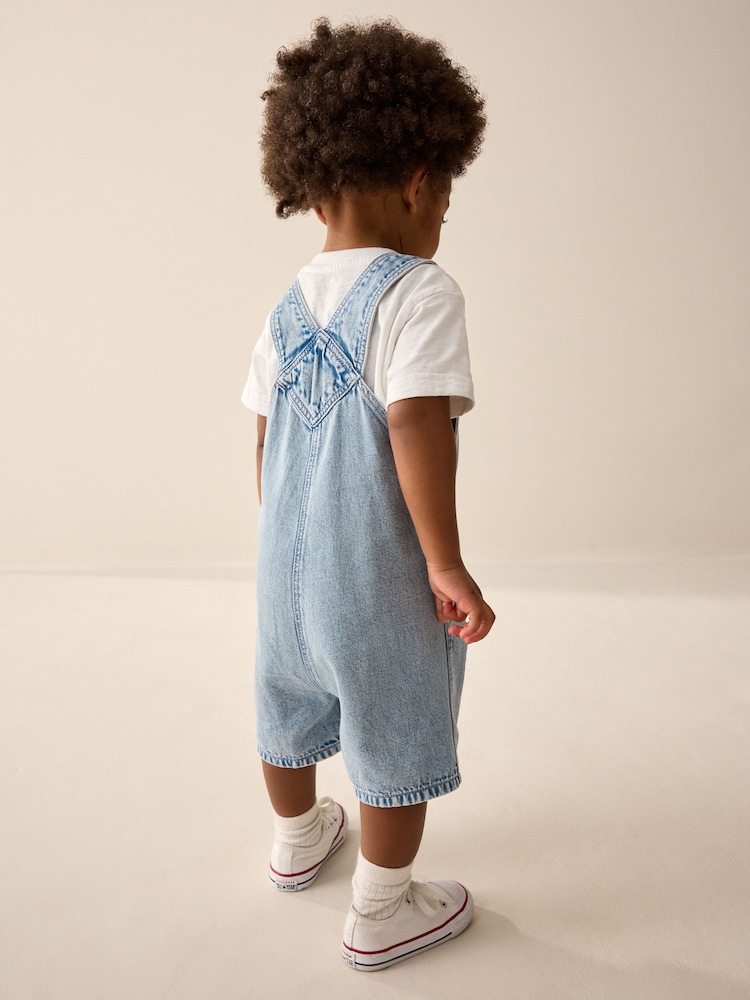 Light Blue Denim Slouch Dungarees (3mths-7yrs) - Image 3 of 7