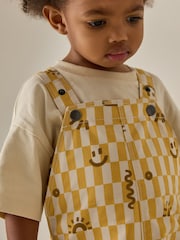 Yellow Checkerboard 100% Cotton Dungarees (3mths-7yrs) - Image 3 of 8