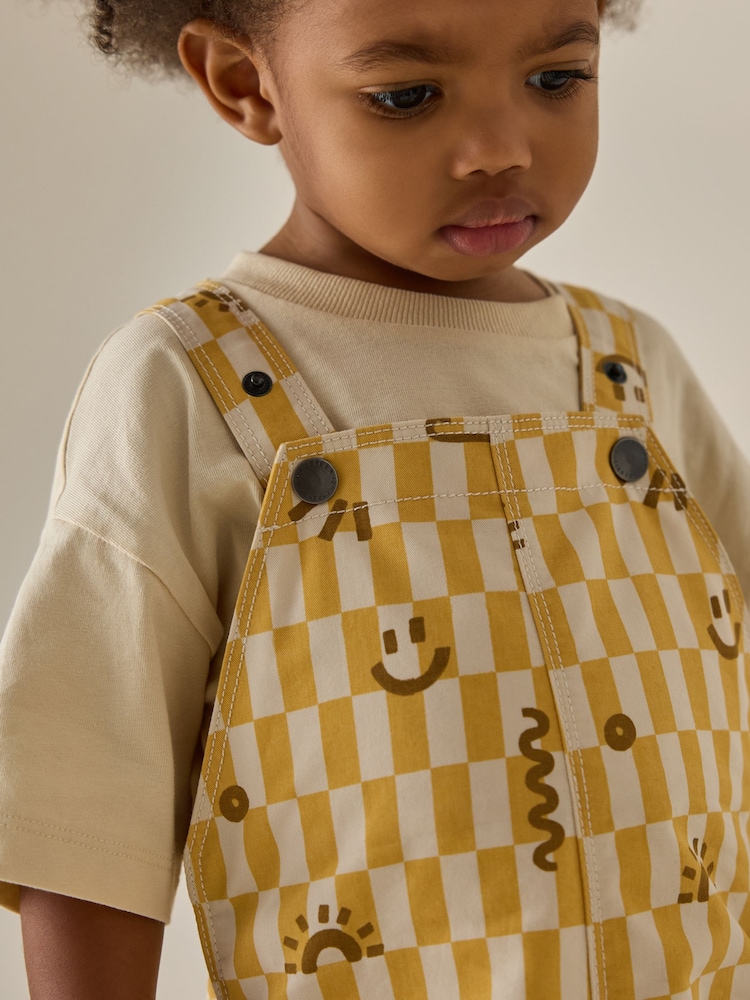 Damier Jaune - 100% Salopettes en coton (3mois-7ans) - Image 3 of 8