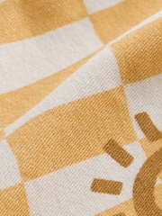 Yellow Checkerboard 100% Cotton Dungarees (3mths-7yrs) - Image 6 of 8