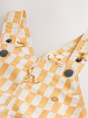 Yellow Checkerboard 100% Cotton Dungarees (3mths-7yrs) - Image 7 of 8