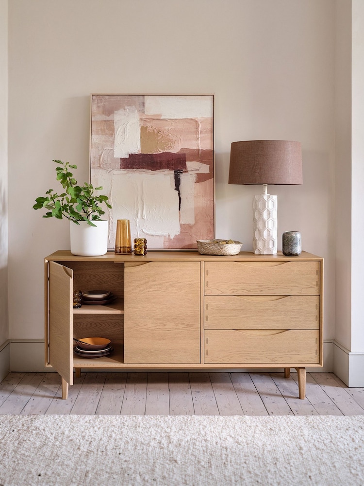 Willis & Gambier Oak Otto Wide 2 Door 3 Drawer Sideboard - Image 2 of 10 Willis & Gambier Oak Otto Wide 2 Door 3 Drawer Sideboard - Image 2 of 10