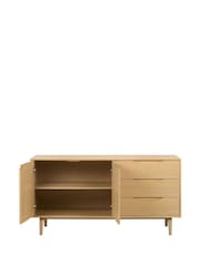 Willis & Gambier Oak Otto Wide 2 Door 3 Drawer Sideboard - Image 9 of 10