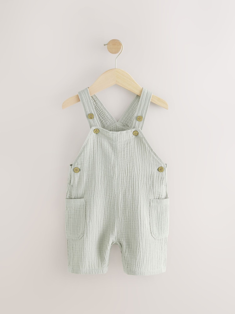 vert - Salopette en coton doux texturé 100% (3mois-7ans) - Image 6 of 8