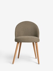 Set of 2 Casual Boucle Sage Green Newman Light Wood Leg Dining Chairs - Image 2 of 8