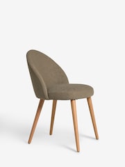 Set of 2 Casual Boucle Sage Green Newman Light Wood Leg Dining Chairs - Image 4 of 8
