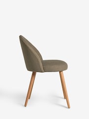 Set of 2 Casual Boucle Sage Green Newman Light Wood Leg Dining Chairs - Image 5 of 8