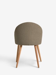 Set of 2 Casual Boucle Sage Green Newman Light Wood Leg Dining Chairs - Image 6 of 8
