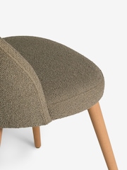 Set of 2 Casual Boucle Sage Green Newman Light Wood Leg Dining Chairs - Image 7 of 8