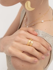 Ottoman Hands Gold Feather Ring - Larawan 1 ng 6
