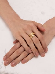 Ottoman Hands Gold Feather Ring - Larawan 2 ng 6